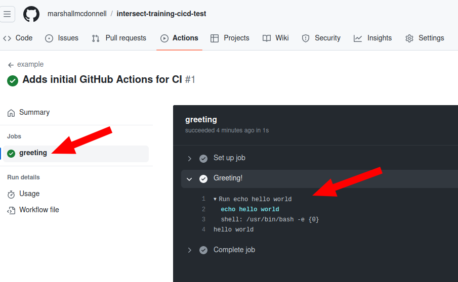 GitHub Actions page part 2