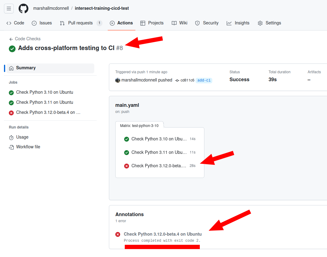 GitHub Actions allow failure