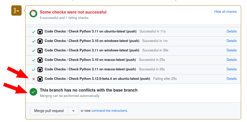 GitHub Actions pull request