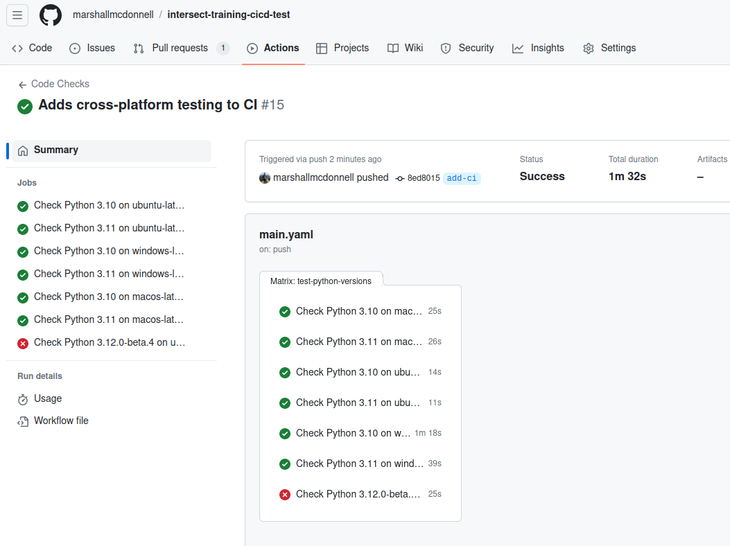 GitHub Actions cross platform